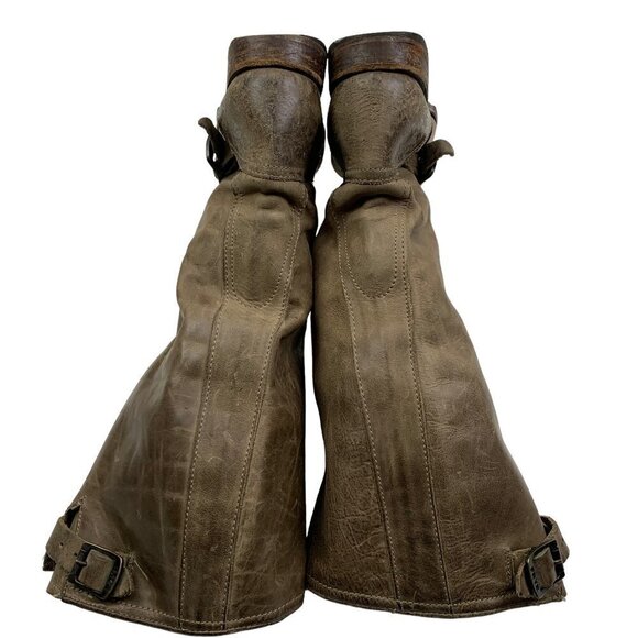 Frye Veronica Slouch Tall Boots Buckle Brown Distressed Boots Women's Size 8.5 - Picture 8 of 12